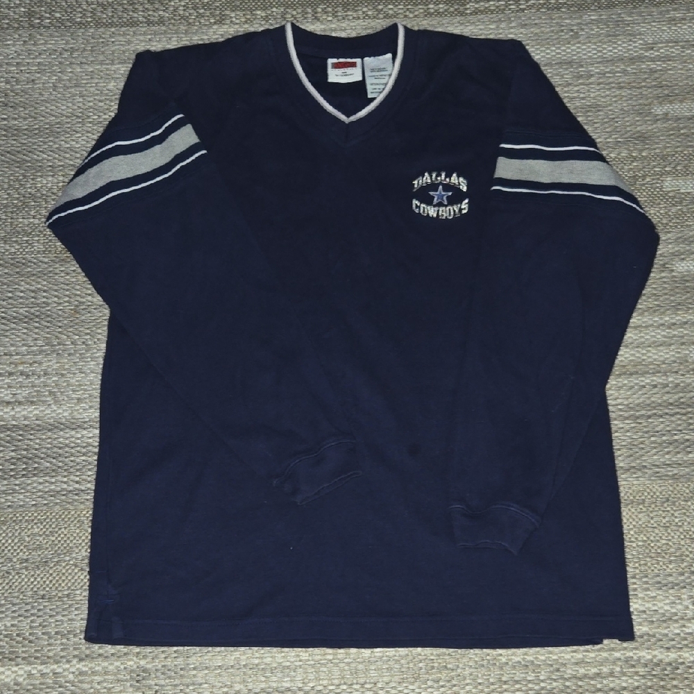 Dallas Cowboys Football NFL 2000s V Neck Sweater Cotton Medium Mens